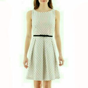Danny and Nicole fit and flare polka dot dress